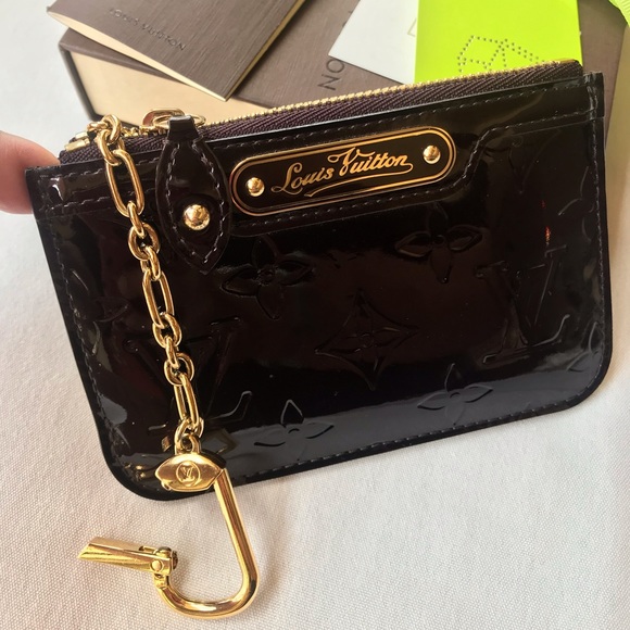 💯Authentic Louis Vuitton Vernis Amarante pochette cles key coin pouch 🥰 - Picture 9 of 16